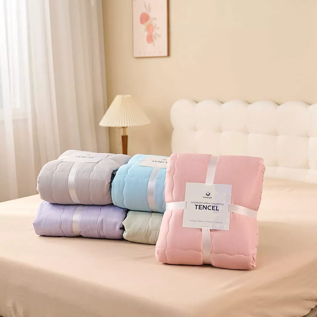 Bộ chăn ga chun tencel cao cấp Goodnight Airsilk