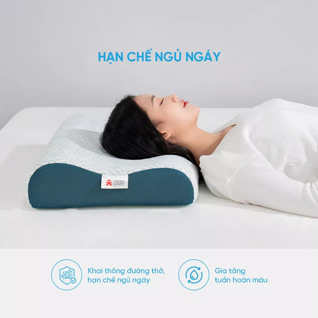 Gối foam Aeroflow Icool êm ái, lượn sóng, làm mát, hạn chế hầm bí