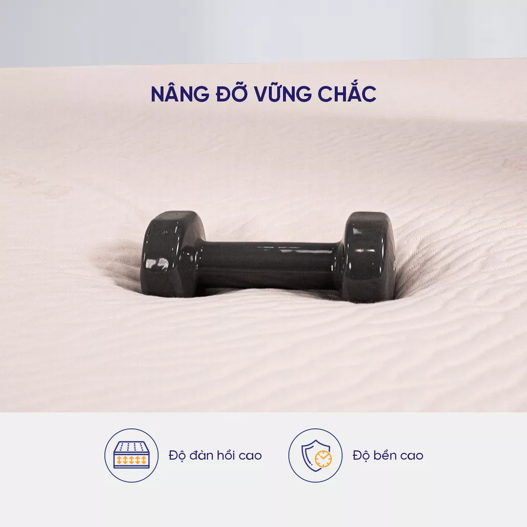 nệm cao su thiên nhiên liên á classic đàn hồi cao, không gây nóng bí