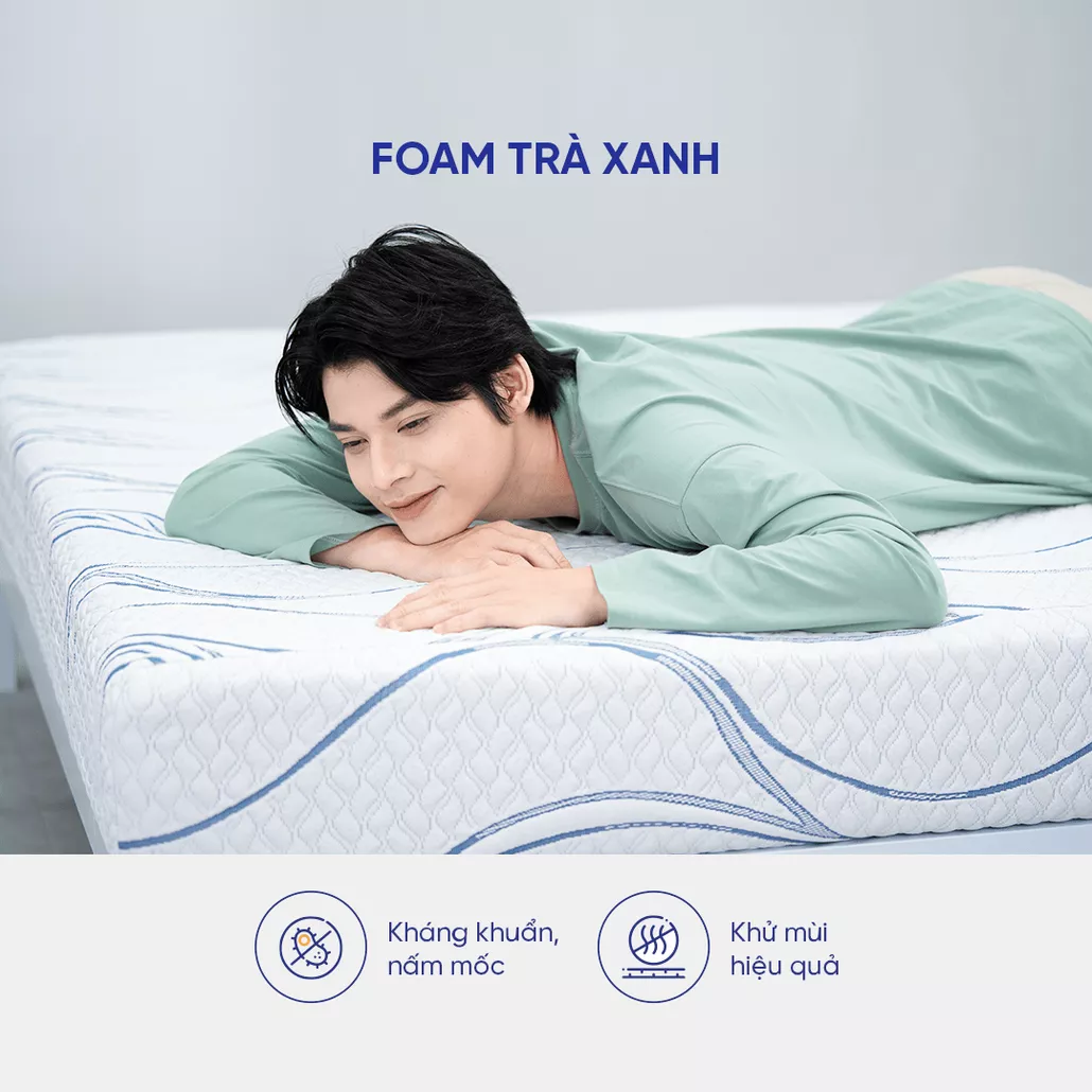 Nệm foam 3 vùng massage kháng khuẩn Goodnight Luna