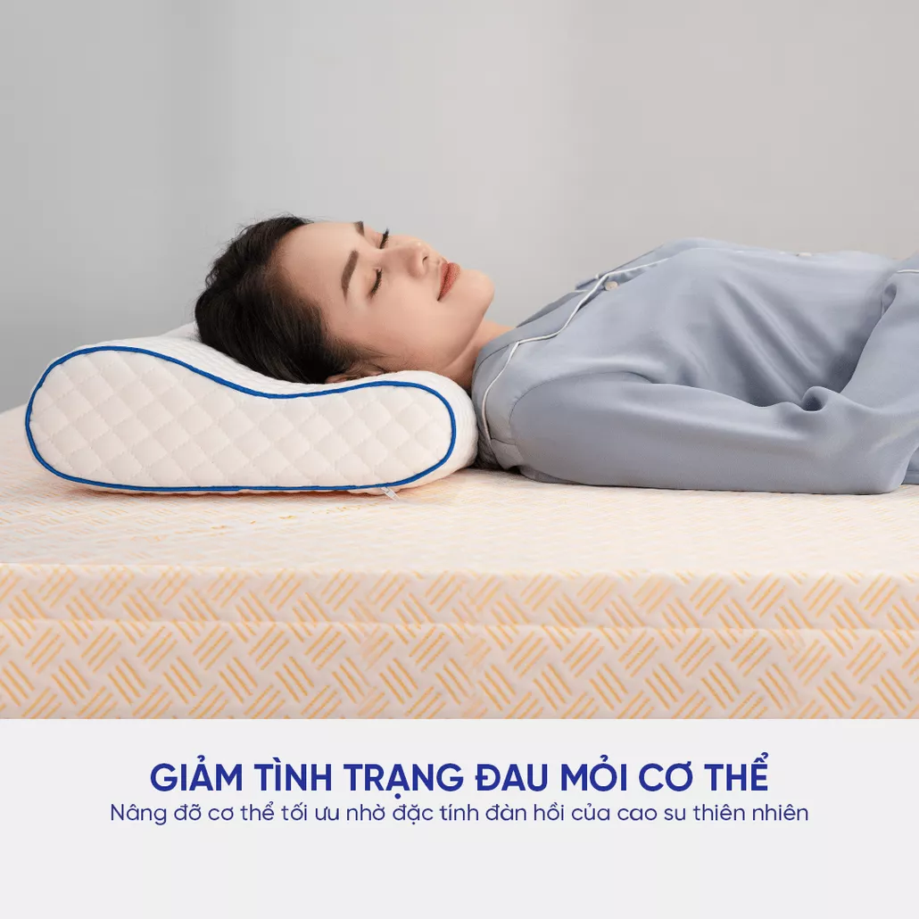 nệm cao su kim cương happy gold thoáng mát, dễ dàng vệ sinh