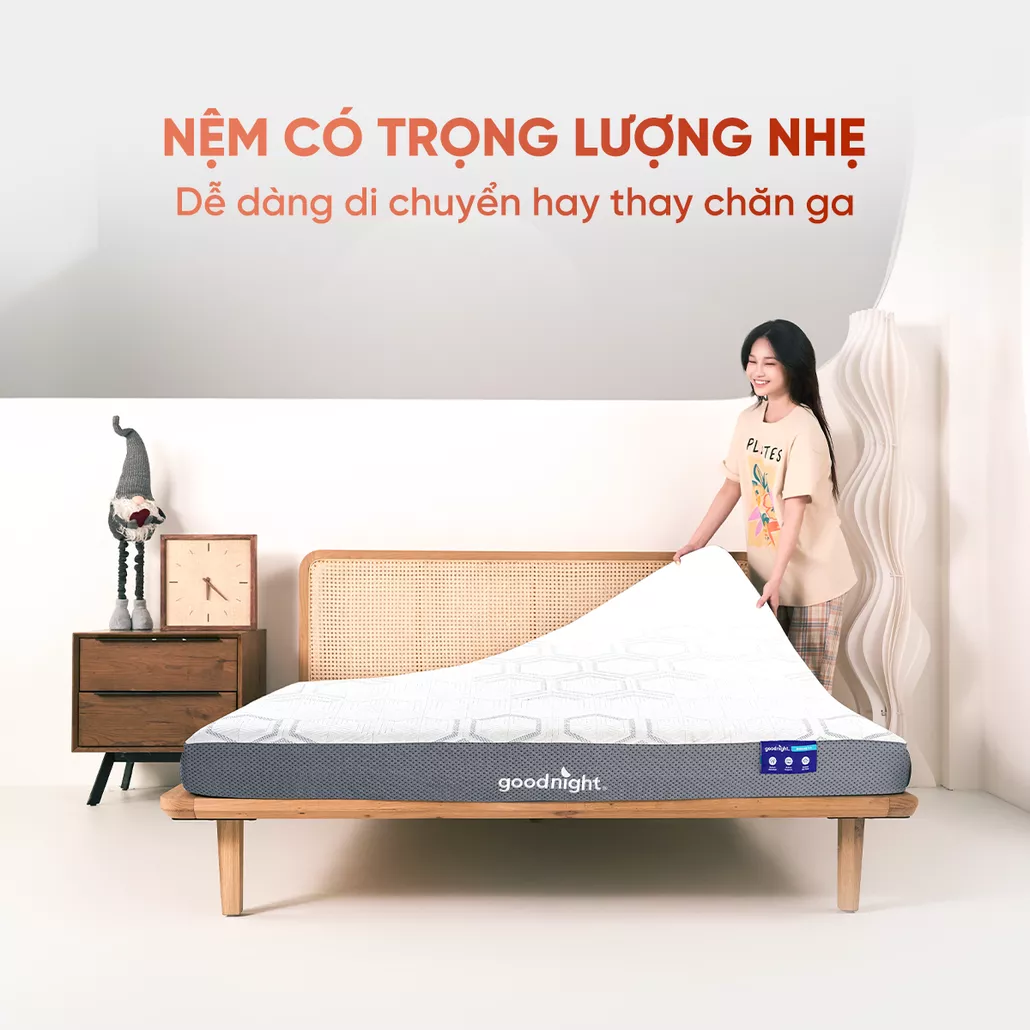 Nệm foam giảm áp lực Goodnight Hachi thoáng mát, kháng khuẩn