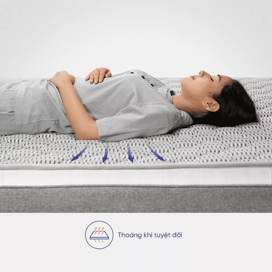 Thoáng khí vượt trội với lớp vải bề mặt 4D Breezy