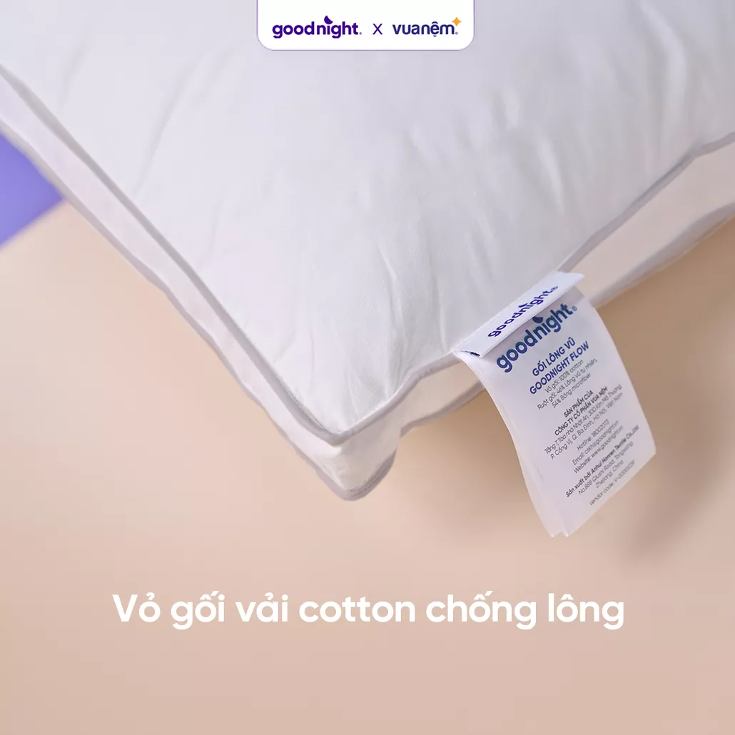 Vỏ gối 100% Cotton Downproof – Không còn cảm giác châm chích khó chịu