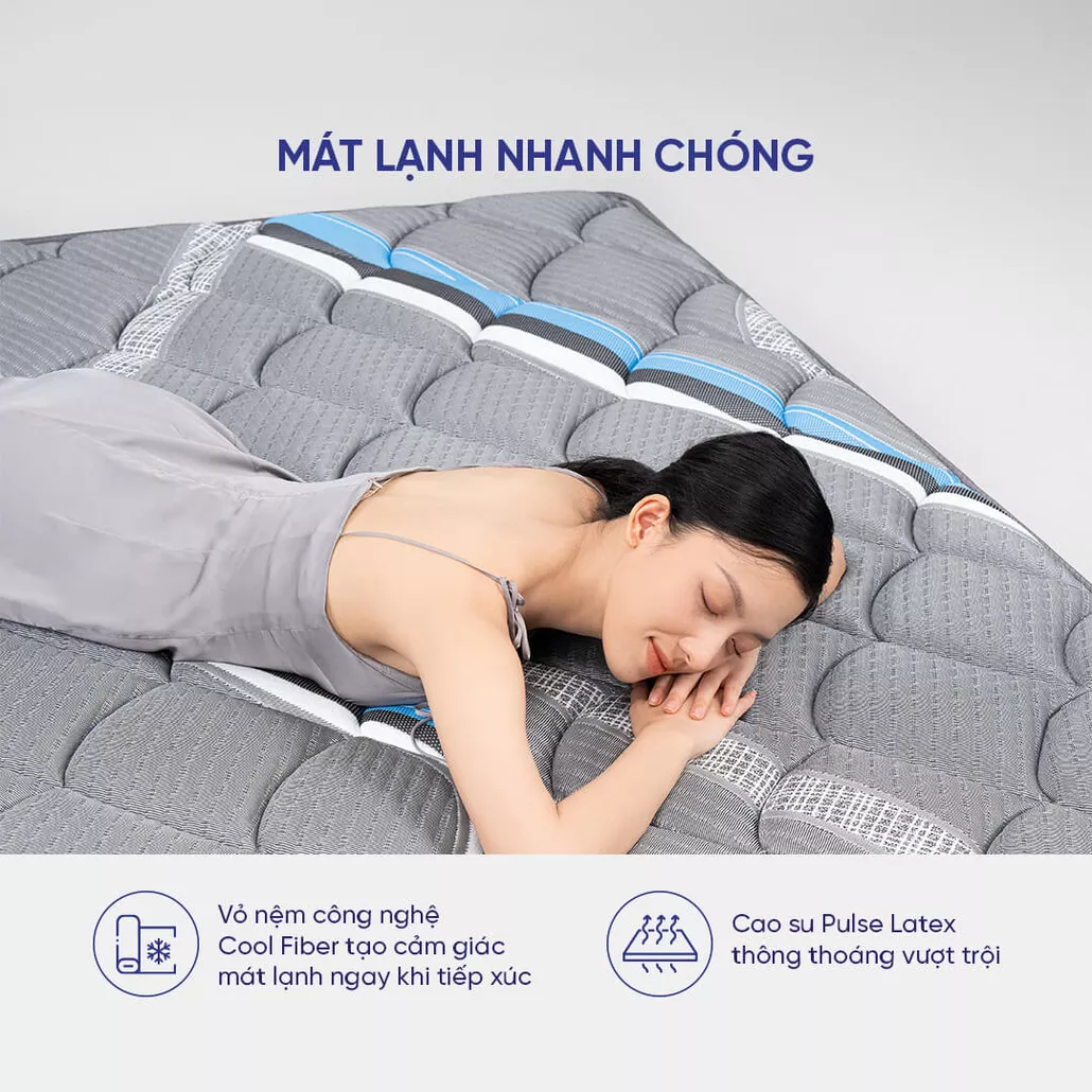 Nệm lò xo cao cấp kháng khuẩn Serta Perfect Sleeper Grand Suite đàn hồi cao