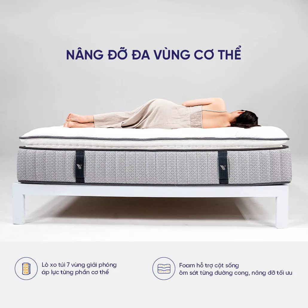 Nệm lò xo Serta Pedic iBreeze cao cấp làm mát linh hoạt