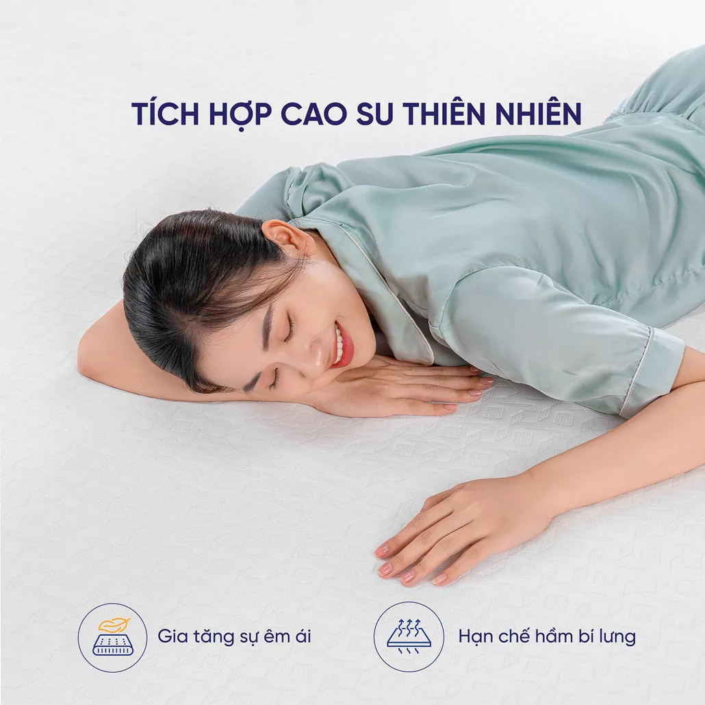 Nệm cao su đa tầng Goodnight Rena vững chắc, thông thoáng