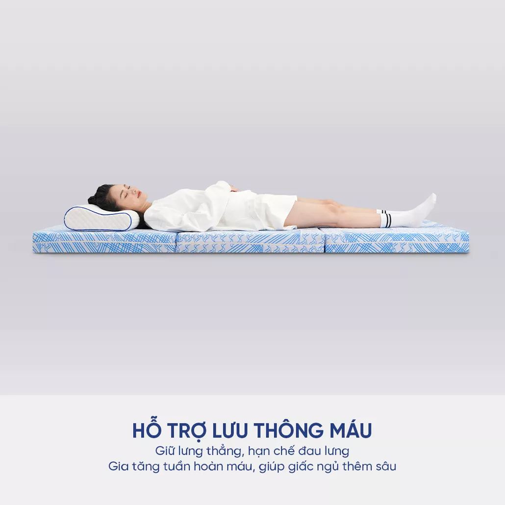 nệm cao su đa tầng kim cương titanium hỗ trợ lưu thông máu