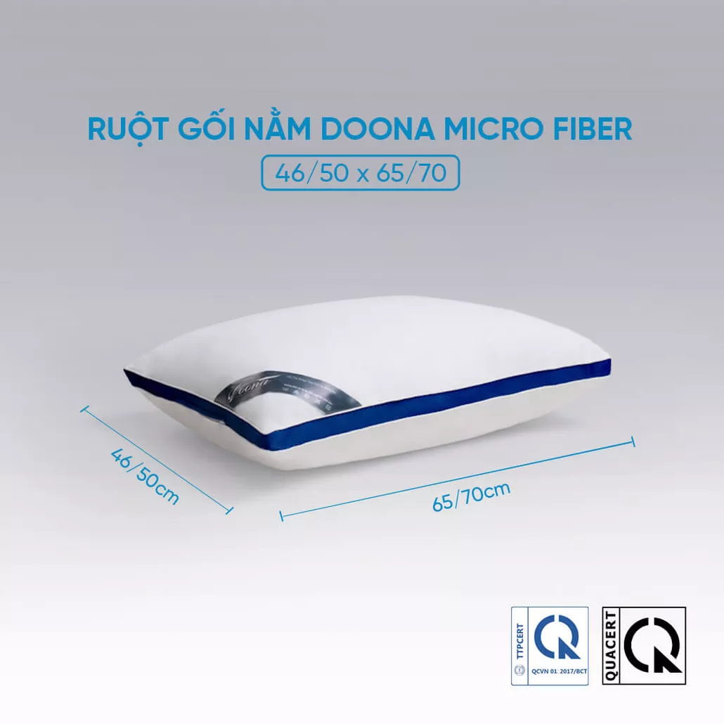 gối lông vũ nhân tạo kháng khuẩn Doona Microfiber êm ái, mềm mại