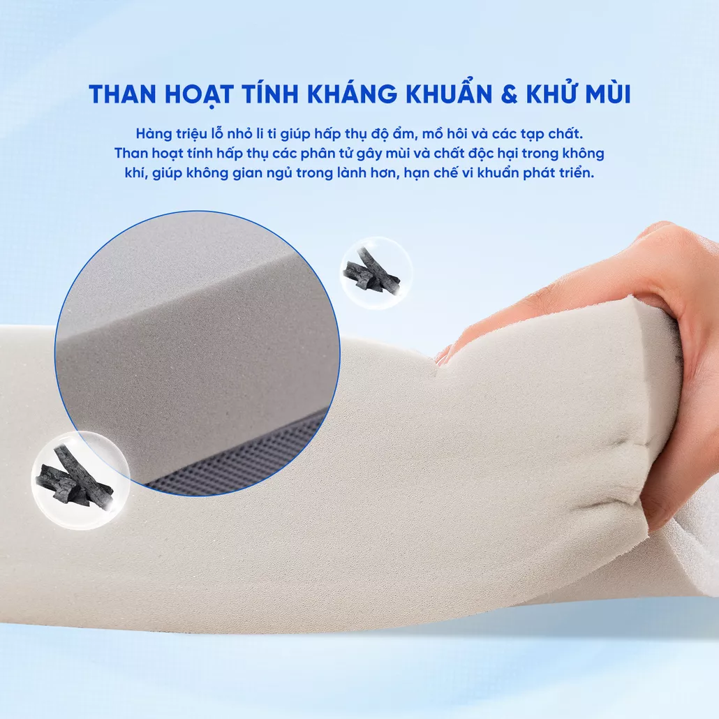 Tích hợp tinh chất than hoạt tính kháng khuẩn