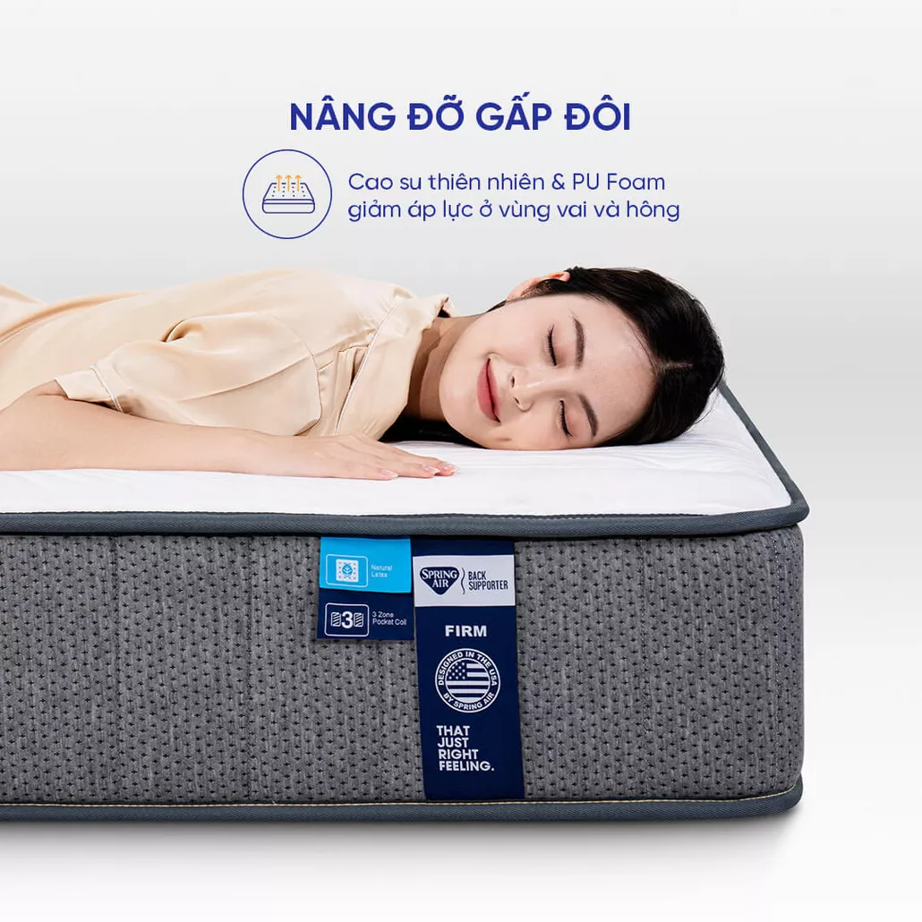 Nệm lò xo hỗ trợ nâng đỡ Spring Air Back Supporter Firm