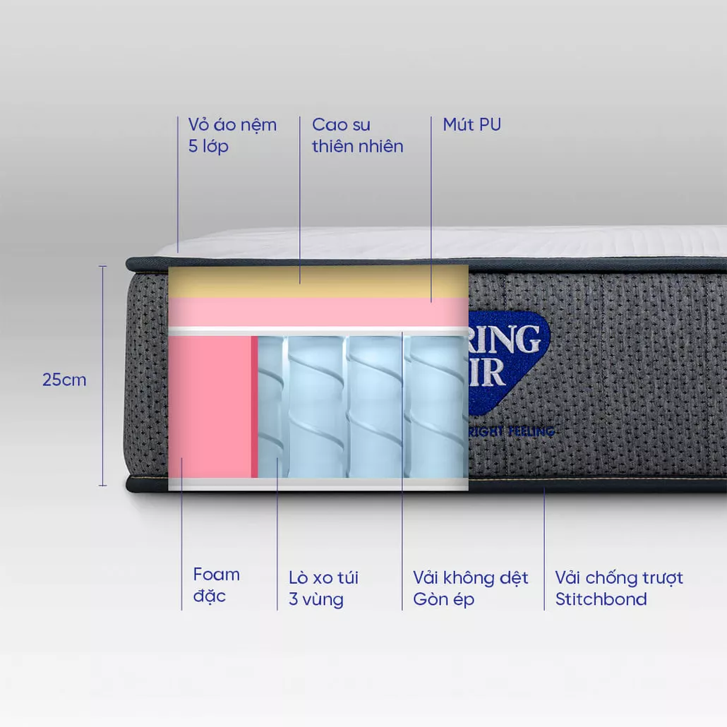 Nệm lò xo hỗ trợ nâng đỡ Spring Air Back Supporter Firm