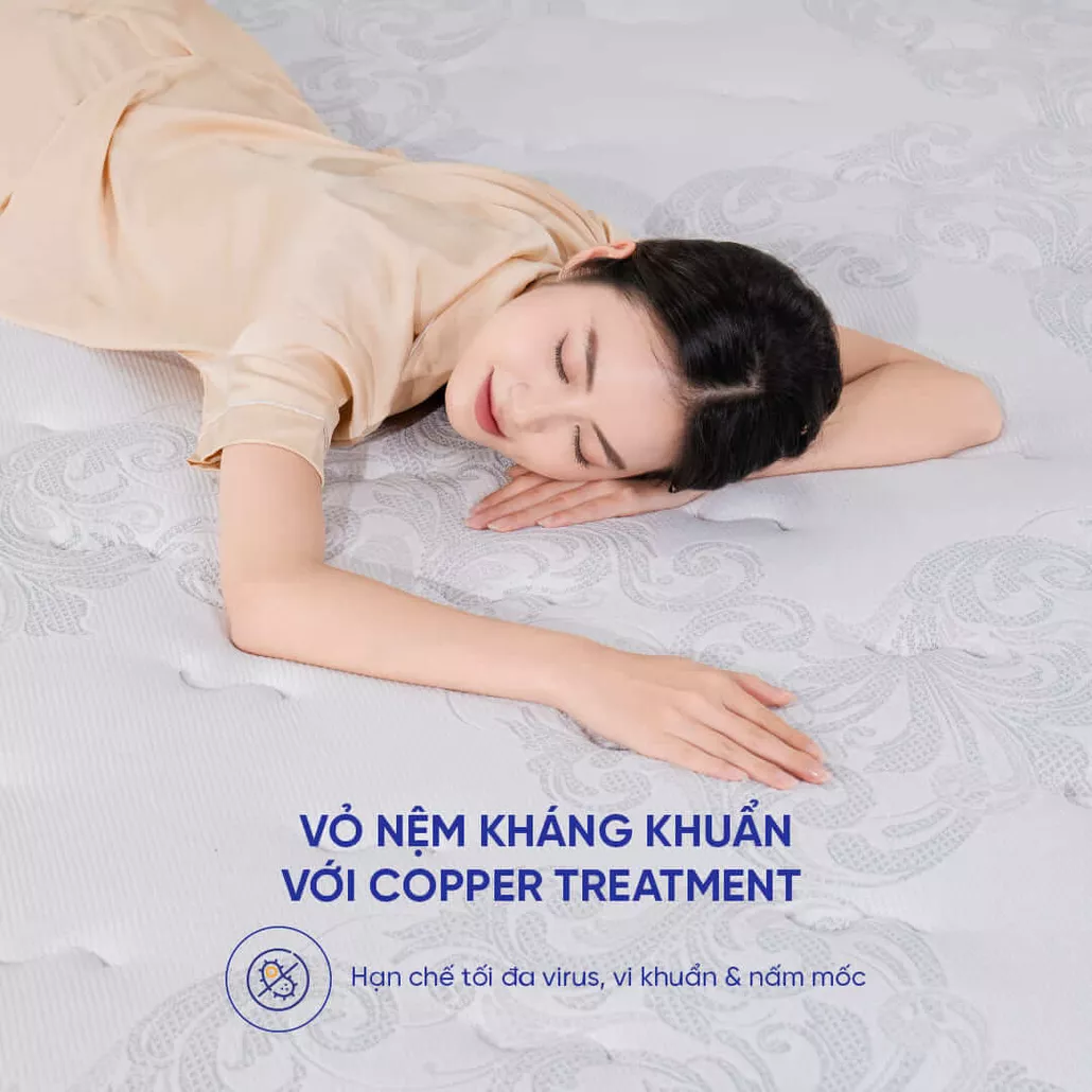 nệm lò xo túi độc lập Amando Elite Grand đàn hồi tốt, nâng đỡ trọn vẹn, thoáng khí