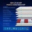 [Mới - Độc quyền] Nệm lò xo độc lập phân 5 vùng nâng đỡ chuyên sâu Dunlopillo de.Stress Release - Ảnh thumb 3