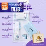 Bộ tấm trải trẻ em đi học Goodnight Deepsleep Khủng Long TC001