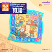 Khăn Goodnight Bandana lụa latin phiên bản linh vật