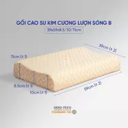 Gối cao su Kim Cương lượn sóng B
