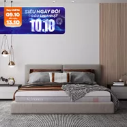 Nệm foam Comfy Lux 2.0 cao cấp kháng khuẩn kép dày 22cm