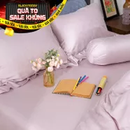 Bộ chăn ga Lụa tencel cao cấp Amando Lagom 5 chi tiết Màu Tím