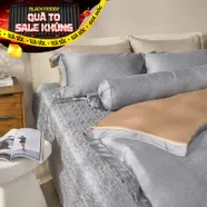 Bộ chăn ga phủ chần Lụa Tencel cao cấp Amando Élan 5 chi tiết TC003