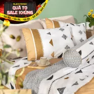 Bộ Ga chun microfiber Amando Ellie họa tiết 4 chi tiết M04