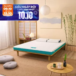 Nệm foam Nhật Bản Aeroflow Standard nâng đỡ cơ thể dày 12cm