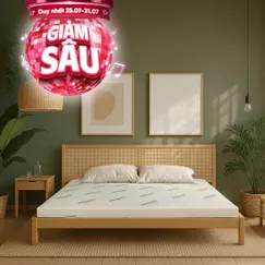 Nệm cao su thiên nhiên Gummi Classic thế hệ mới dày 5/10/15cm
