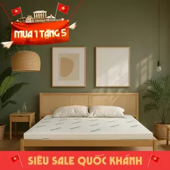 Nệm cao su thiên nhiên Gummi Classic thế hệ mới dày 5/10/15cm