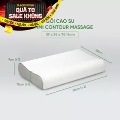 Gối cao su Gummi Contour Massage 100% thiên nhiên công thái học