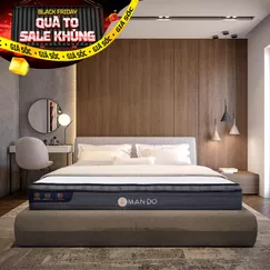 Nệm lò xo túi độc lập Amando Elite Plus giảm tiếng ồn dày 25cm