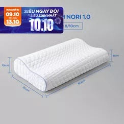 Gối foam Goodnight Nori 1.0 lượn sóng nâng đỡ cổ vai gáy