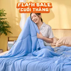 Chăn Amando Ice silk làm mát mỏng nhẹ (BST Ngủ Mát)