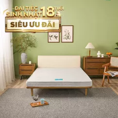 Nệm bông ép cao cấp Wonjun Pure Premium nâng đỡ vững chắc dày 12cm gấp 2