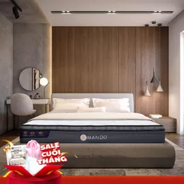 Nệm lò xo túi độc lập Amando Elite Plus giảm tiếng ồn dày 25cm