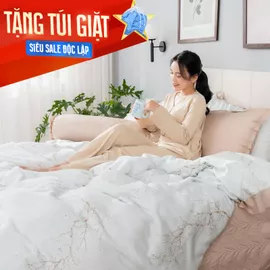 Bộ chăn ga phủ sợi gỗ thiên nhiên Amando Jamila 5 chi tiết LC001