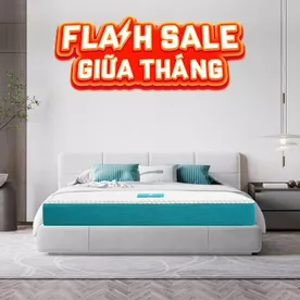 Nệm foam Nhật Bản Aeroflow Fit Plus kháng khuẩn dày 20cm