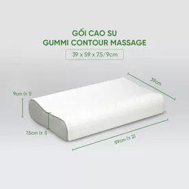 Gối cao su Gummi Contour Massage 100% thiên nhiên công thái học