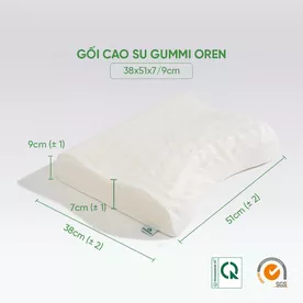 Gối cao su Gummi Oren 100% thiên nhiên massage cổ vai gáy