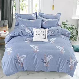 Bộ Ga chun vỏ chăn AMD Lily họa tiết 5 chi tiết