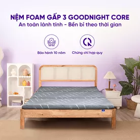 Nệm foam Goodnight Akita gấp 3 dày 8cm