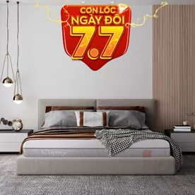 Nệm foam Comfy Lux 2.0 cao cấp kháng khuẩn kép dày 22cm