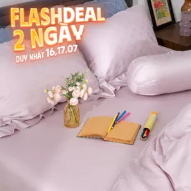 Bộ chăn ga Lụa tencel cao cấp Amando Lagom 5 chi tiết Màu Tím