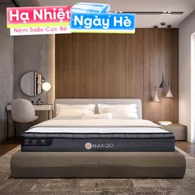 Nệm lò xo túi độc lập Amando Elite Plus giảm tiếng ồn dày 25cm