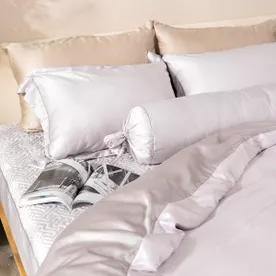 Bộ chăn ga phủ chần Lụa Tencel cao cấp Amando Élan 5 chi tiết TC001