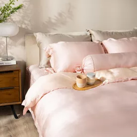 Bộ chăn ga phủ chần Lụa Tencel cao cấp Amando Élan 5 chi tiết TC002