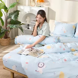 Bộ Ga chun sợi gỗ thiên nhiên Amando Aleena 4 chi tiết