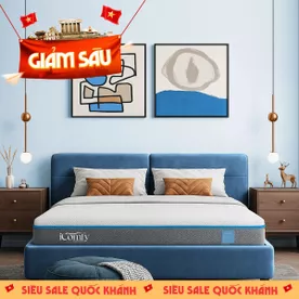 Nệm foam iComfy Coolax massage thoáng mát dày 15cm (BST Ngủ Mát)