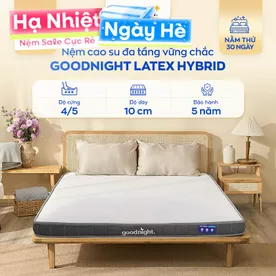 Nệm cao su đa tầng Goodnight Rena vững chắc, thông thoáng dày 10cm