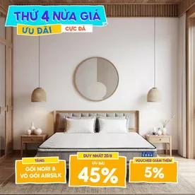 Nệm lò xo Goodnight SleepWave Hybrid (Sleep Wave 4.0) giảm tiếng ồn dày 20cm