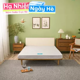 Nệm bông ép cao cấp Wonjun Pure Premium nâng đỡ vững chắc dày 12cm gấp 2